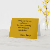 Neubeginn Karte (Gelbe Blume)