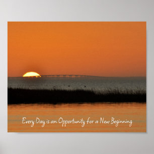 Neubeginn Motivierend Sonnenaufgang Poster