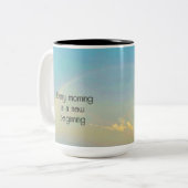 Neubeginn Zweifarbige Tasse (Vorderseite Links)