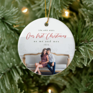 Neubelebung unserer ersten Weihnachtszeit als Foto Keramik Ornament