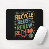 Neubesinnung der Gefärbte Krawatte gerecycelt Mousepad (Mit Mouse)