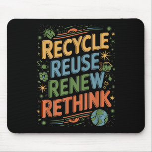 Neubesinnung der Gefärbte Krawatte gerecycelt Mousepad