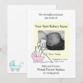 Neuborn Baby Girl Ankündigung (Vorne/Hinten)