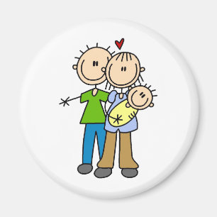 Neuborn Baby Strichmännchen Magnet