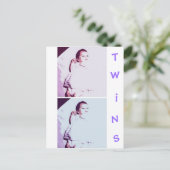 Neuborn Baby Twins Postkarte (Stehend Vorderseite)