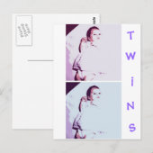 Neuborn Baby Twins Postkarte (Vorne/Hinten)