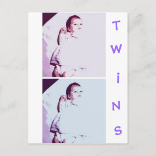 Neuborn Baby Twins Postkarte
