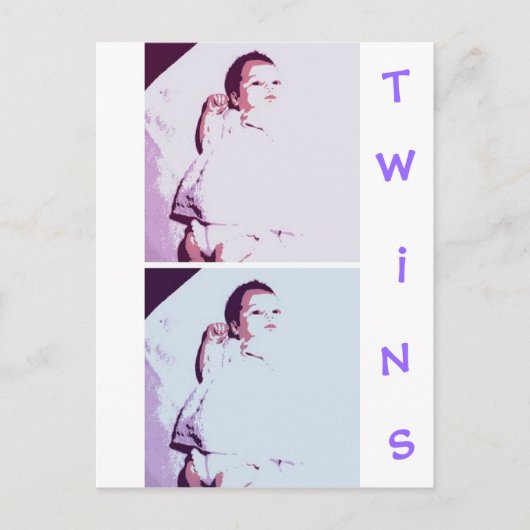 Neuborn Baby Twins Postkarte (Vorderseite)