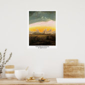 Neubrandenburg im Nebel des Morgens von Caspar Fri Poster (Küche)