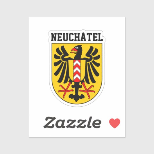 Neuchâtel Wappen, Schweiz Aufkleber (Blatt)