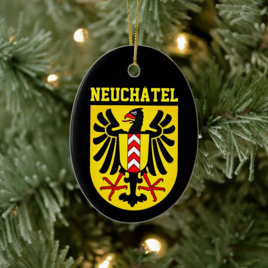 Neuchâtel Wappen, Schweiz Keramik Ornament (Baum)