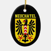 Neuchâtel Wappen, Schweiz Keramik Ornament (Vorne)