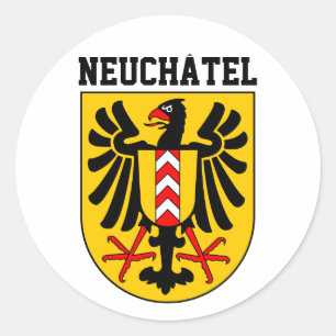 Neuchâtel Wappen, Schweiz Runder Aufkleber