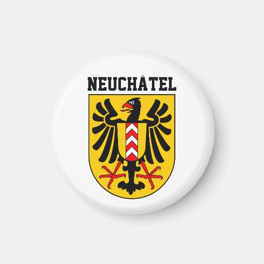 Neuchâtel Wappen, Schweiz Schlüsselanhänger Magnet (Vorne)