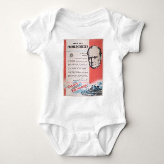 Neudruck des britischen Kriegsposters. Baby Strampler (Vorderseite)
