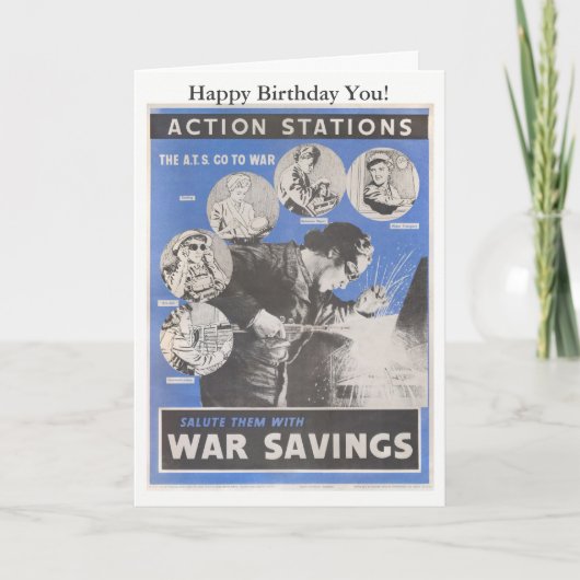 Neudruck des britischen Kriegsposters. Karte (Vorderseite)