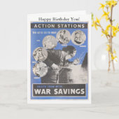 Neudruck des britischen Kriegsposters. Karte (Gelbe Blume)