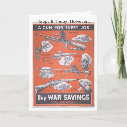 Neudruck des britischen Kriegsposters. Karte (Vorderseite)