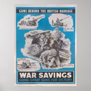 Neudruck des britischen Kriegsposters. Poster