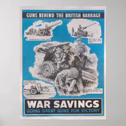 Neudruck des britischen Kriegsposters. Poster (Vorne)