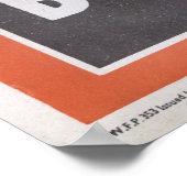 Neudruck des britischen Kriegsposters. Poster (Ecke)