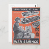Neudruck des britischen Kriegsposters. Postkarte (Vorne/Hinten)