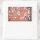 Neudruck des britischen Kriegsposters Rechteckiger Aufkleber (Tasche)
