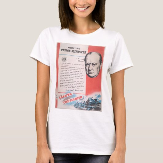 Neudruck des britischen Kriegsposters. T-Shirt (Vorderseite)