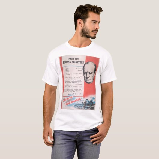 Neudruck des britischen Kriegsposters. T-Shirt (Vorne ganz)