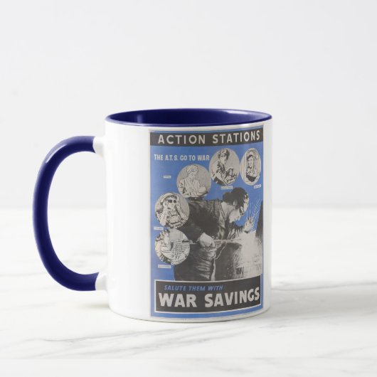 Neudruck des britischen Kriegsposters. Tasse (Links)