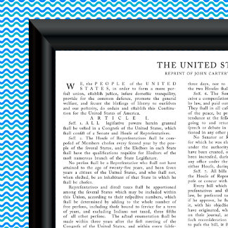 Neudruck von John Carter, US-Verfassung Poster