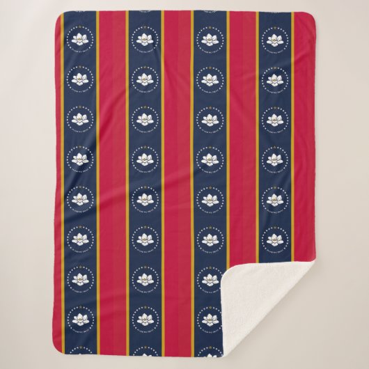 Neue 2020-Flag-Streifen für Mississippi Sherpadecke (Vorderseite)