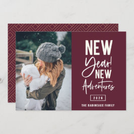 Neue Abenteuer Foto Weihnachtskarte Feiertagskarte