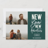 Neue Abenteuer Foto Weihnachtskarte Feiertagskarte (Vorderseite)