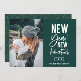 Neue Abenteuer Foto Weihnachtskarte Feiertagskarte