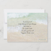 Neue Address Beach Life Cocktails auf Sand Flat Ca Dankeskarte (Rückseite)