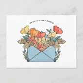 Neue Address-Blume Illustriert Postkarte (Vorderseite)