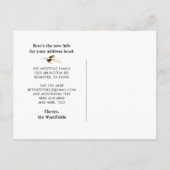 Neue Address-Herbstfarben floral Moving Ankündigungspostkarte (Rückseite)