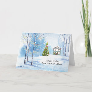Neue Address Holiday Card, Weihnachtssaison Feiertagskarte