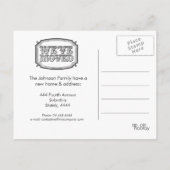 Neue Address Moving House Zuhause Foto Postkarte (Rückseite)