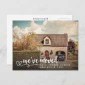 Neue Address Moving House Zuhause Foto Postkarte (Vorne/Hinten)
