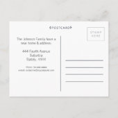 Neue Address Moving House Zuhause Foto Postkarte (Rückseite)