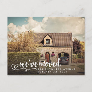 Neue Address Moving House Zuhause Foto Postkarte