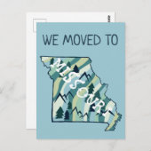 NEUE ADDRESS Moving Missouri Staat Illustrierte Ka Postkarte (Vorne/Hinten)