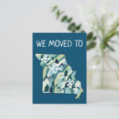 NEUE ADDRESS Moving Missouri Staat Illustrierte Ka Postkarte (Stehend Vorderseite)