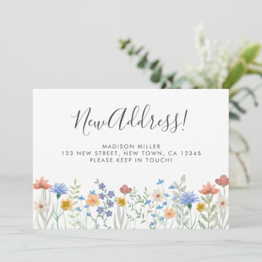 Neue Address-Wildblumen verschieben Ankündigung (Stehend Vorderseite)