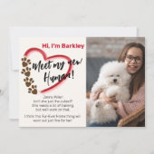 Neue Adoption für Haustiere Ankündigung (Vorderseite)