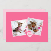 Neue Adoption für Haustiere in Girly Pink Ankündigung (Vorne/Hinten)