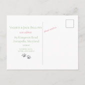 Neue Adress-Mitteilung Postkarte (Rückseite)
