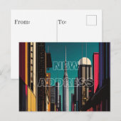 Neue Adress-Postkarte Postkarte (Vorne/Hinten)